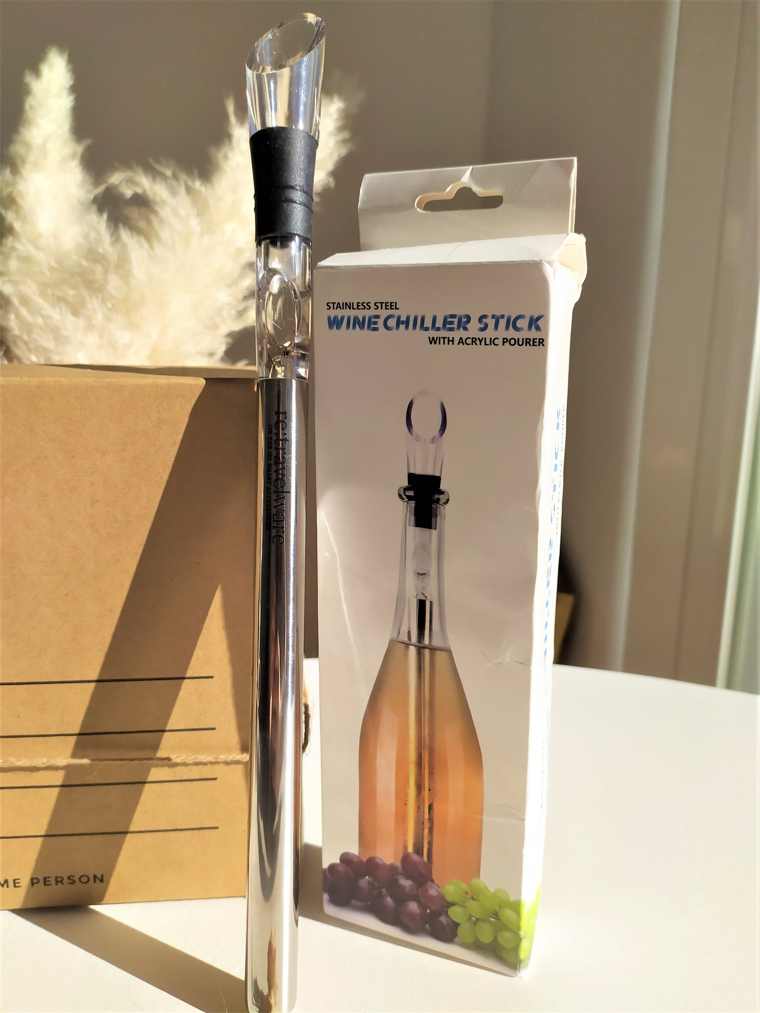 Wine Cooler Rod,fast Wine Chiller With Stainless Steel Wine Pouer And Chill  Rod,wine Bottle Cooler Stick With Aerator Pourer